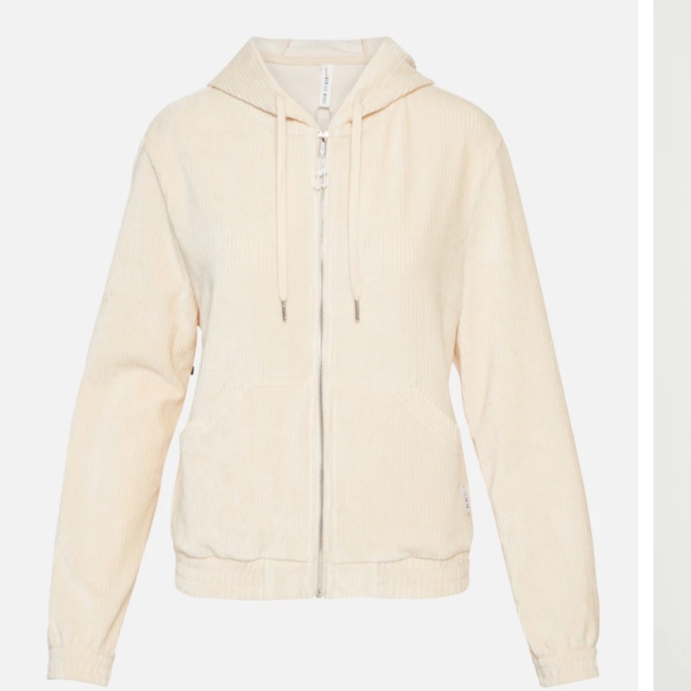 ADAM SELMAN SPORT Corduroy Sweatshirt Milk XS NWT
